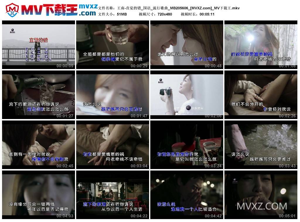 王南-直觉的错_国语_流行歌曲_MB205606